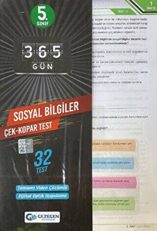 5.Sınıf 365 Gün Sosyal Bilgiler 32 Yaprak Test - 1