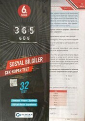 6. Sınıf 365 Gün Sosyal Bilgiler Yaprak Test - 1