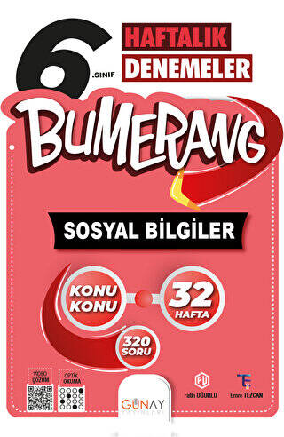 6. Sınıf Bumerang 32 Haftalık Sosyal Bilgiler Denemeleri - 1