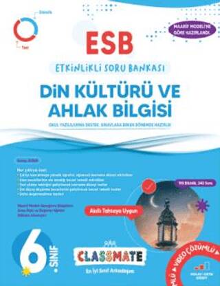 6. Sınıf Classmate Din Kültürü ve Ahlak Bilgisi Etkinlikli Soru Bankası - 1