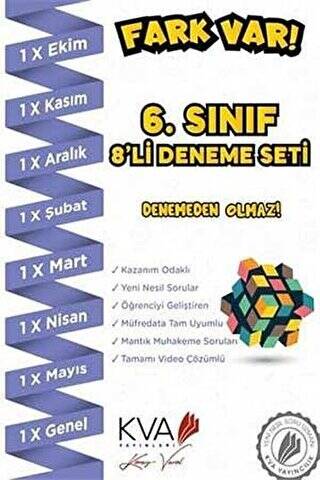 6. Sınıf Fark Var 8`li Deneme Seti - 1