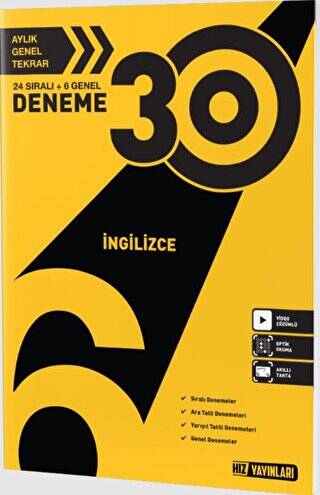 6. Sınıf İngilizce 30 lu Deneme - 1