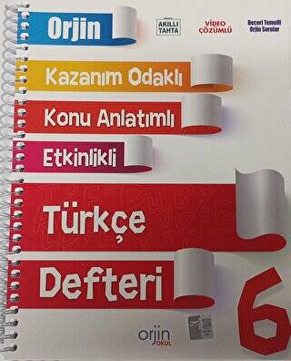 6. Sınıf Kazanım Odaklı - Konu Anlatımlı - Etkinlikli Türkçe Defteri - 1