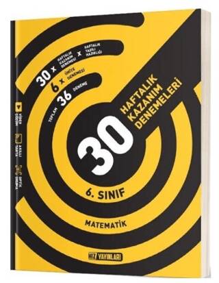 6. Sınıf Matematik 30 Haftalık Kazanım Denemeleri - 1