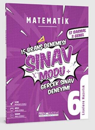 6. Sınıf Matematik Sınav Modu 15 Deneme - 1