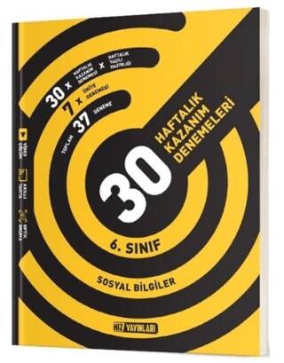 6. Sınıf Sosyal Bilgiler 30 Haftalık Kazanım Denemeleri - 1