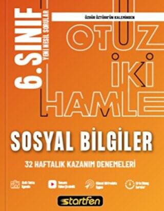 6. Sınıf Sosyal Bilgiler 32 Haftalık Kazanım Denemeleri - 1