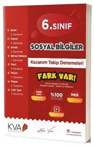 6. Sınıf Sosyal Bilgiler Fark Var Kazanım Takip Denemeleri - 1
