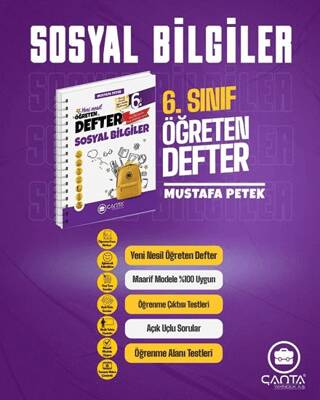 6. Sınıf Sosyal Bilgiler Okula Yardımcı Öğreten Defter 2025-2026 - 1