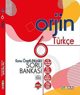 6. Sınıf Türkçe Orjin Konu Özetli Etkinlikli Soru Bankası - 1