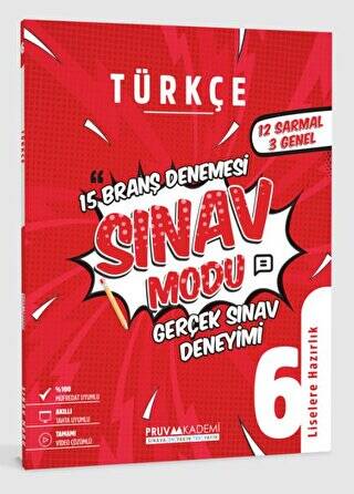 6. Sınıf Türkçe Sınav Modu 15 Deneme - 1