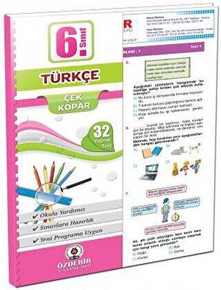 6. Sınıf Türkçe Yaprak Test Çek - Kopar - 1