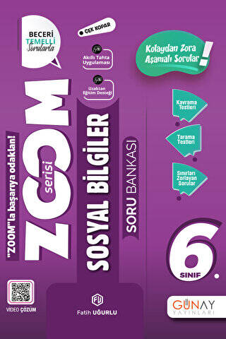 6. Sınıf Zoom Serisi Sosyal Bilgiler Soru Bankası - 1