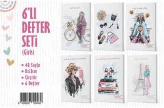 6`lı Defter Seti - Girls - 1
