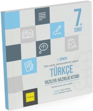 7. Sınıf 1. Dönem Türkçe Yazılıya Hazırlık Kitabı - 1