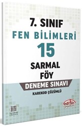 7. Sınıf Fen Bilimleri 15 Sarmal Föy Deneme Sınavı - 1