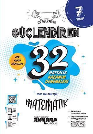 7. Sınıf Güçlendiren 32 Haftalık Matematik Kazanım Denemeleri - 1