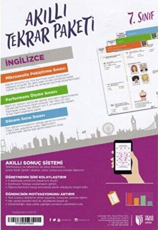 7. Sınıf İngilizce Akıllı Tekrar Paketleri - 1