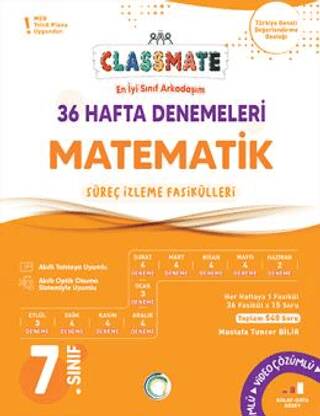 7. Sınıf Matematik Classmate 36 Hafta Denemeleri - 1