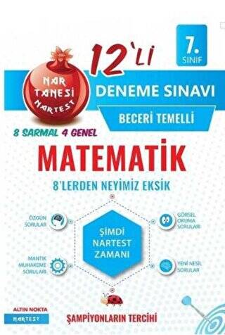 7. Sınıf Matematik Nar Tanesi 12 li Deneme Sınavı - 1