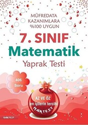 7. Sınıf Matematik Yaprak Testi - 1