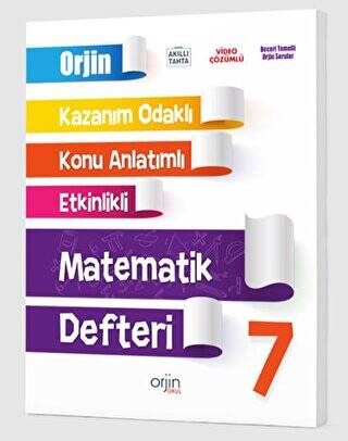 7. Sınıf Orjin Matematik Kazanım Odaklı Defter - 1