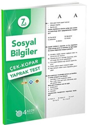 7. Sınıf Sosyal Bilgiler Çek Kopar Yaprak Test - 1