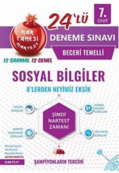 7. Sınıf Sosyal Bilgiler Nar Tanesi 24 lü Deneme Sınavı - 1