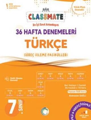7. Sınıf Türkçe Classmate 36 Hafta Denemeleri - 1