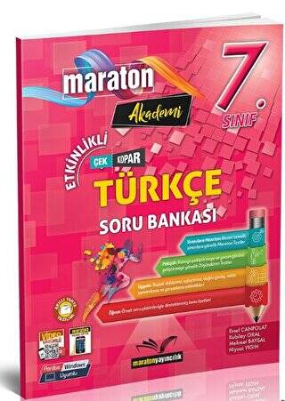 7. Sınıf Türkçe Etkinlikli Soru Bankası Maraton Yayınları - 1