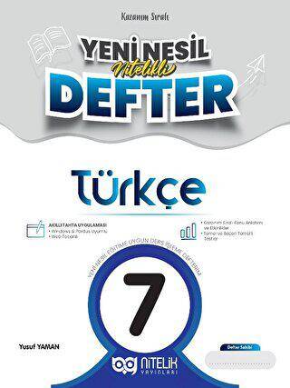 7. Sınıf Türkçe Yeni Nesil Nitelikli Defter - 1