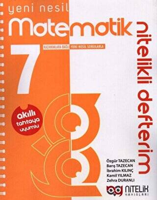 7. Sınıf Yeni Nesil Matematik Nitelikli Defterim - 1