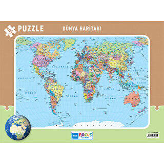 72 Parça Dünya Haritası Frame Puzzle - 1