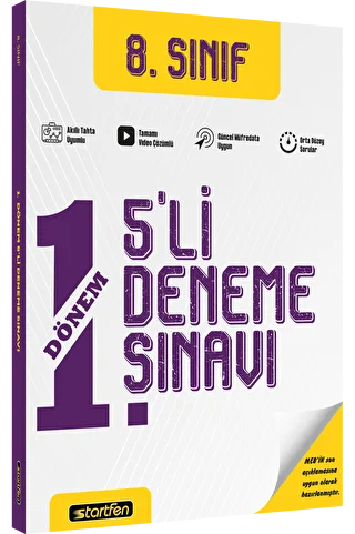 8. Sınıf 1. Dönem 5`li Genel Deneme Sınavı - 1