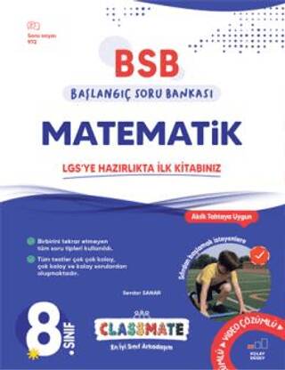 8. Sınıf Classmate Başlangıç Matematik Soru Bankası - 1