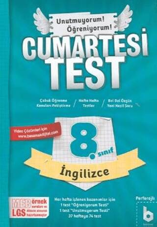 8. Sınıf Cumartesi Test İngilizce - 1