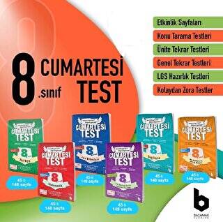 8. Sınıf Cumartesi Test Seti 6 Kitap - 1