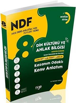 8. Sınıf Din Kültürü ve Ahlak Bilgisi Nige Ders Anlatım Föyleri - 1