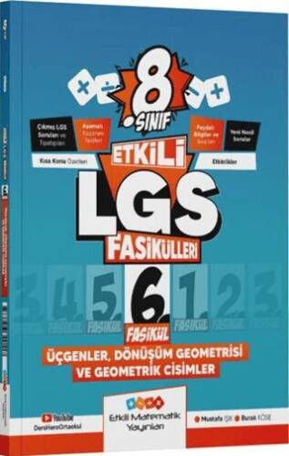 8. Sınıf Etkili LGS Fasikülleri Üçgenler Dönüşüm Geometrisi ve Geometrik Cisimler 6 - 1