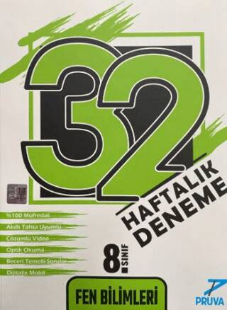 8. Sınıf Fen Bilgisi 32 Haftalık Deneme - 1