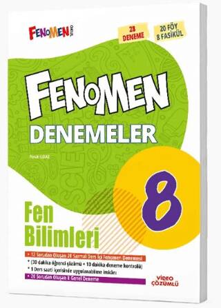 8. Sınıf Fen Bilimleri Fenomen 12 Genel Deneme - 1
