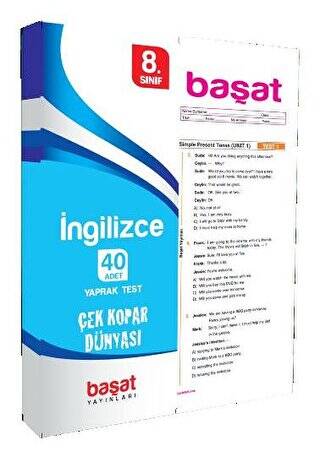 8. Sınıf İngilizce 40 Yaprak Test - 1