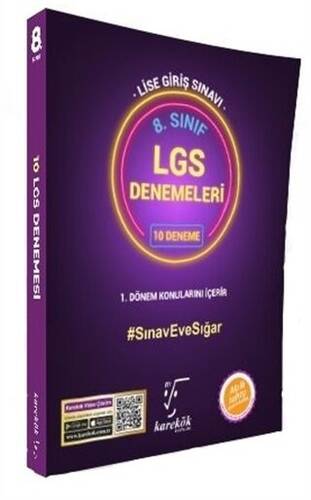8. Sınıf LGS 1. Dönem Konuları 10 Deneme Sınavı Seti - 1