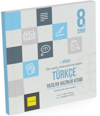 8. Sınıf LGS 1. Dönem Türkçe Yazılıya Hazırlık Kitabı - 1