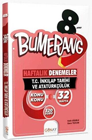 8. Sınıf LGS Bumerang 32 Haftalık T.C İnkılap Tarihi ve Atatürkçülük Denemeleri - 1