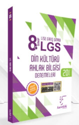 8. Sınıf LGS Din Kültürü Ahlak Bilgisi Denemeleri 20 Deneme - Karekök Yayıncılık