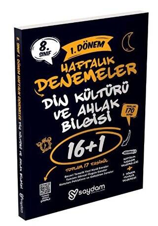 8. Sınıf LGS Din Kültürü ve Ahlak Bilgisi 1. Dönem 16+1 Haftalık Kazanım Denemeleri - 1