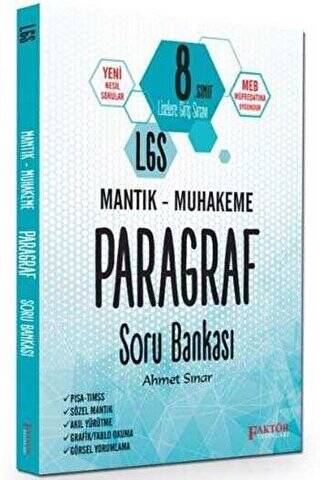 8. Sınıf LGS Mantık - Muhakeme Paragraf Soru Bankası - 1