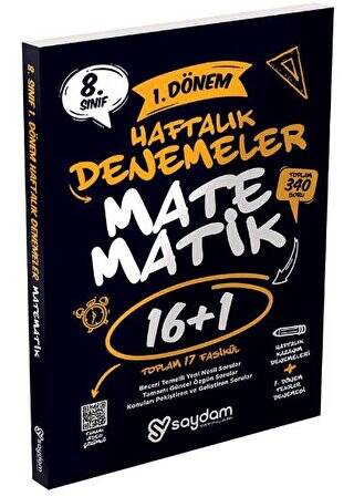 8. Sınıf LGS Matematik 1. Dönem 16+1 Haftalık Kazanım Denemeleri - 1
