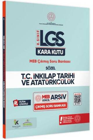 8. Sınıf LGS T.C İnkılap Tarihi ve Atatürkçülüğün Kara Kutusu Dijital Çözümlü Çıkmış Soru Bankası - 1